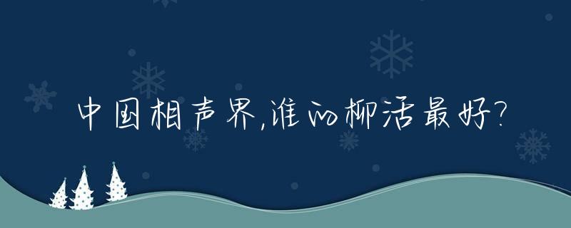 中国相声界,谁的柳活最好?_相声演员柳喆